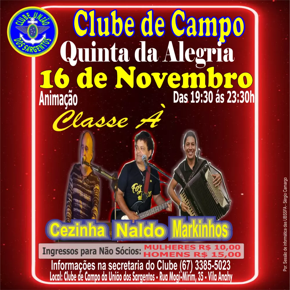 Quinta da Alegria no Clube de Campo 16/11/2023